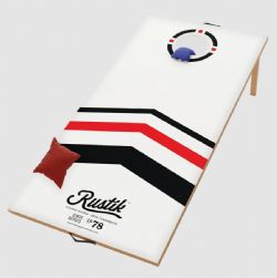 RUSTIK - JEU DE POCHES À 1 TROU (CORNHOLE) - ÉDITION TOURNOI AVEC DIMENSIONS RÉGLEMENTAIRES